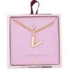 Leith Lowercase Initial Bubble Pendant Necklace In Gold