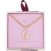 Leith Lowercase Initial Bubble Pendant Necklace In Gold