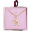 Leith Lowercase Initial Bubble Pendant Necklace In Gold