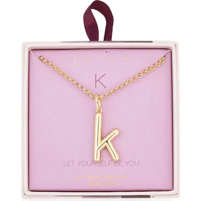 Leith Lowercase Initial Bubble Pendant Necklace In Gold