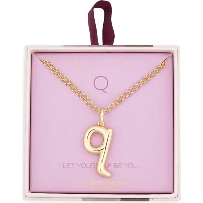 Leith Lowercase Initial Bubble Pendant Necklace In Gold