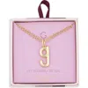 Leith Lowercase Initial Bubble Pendant Necklace In Gold