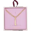 Leith Lowercase Initial Bubble Pendant Necklace In Gold