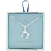 Leith Lowercase Initial Bubble Pendant Necklace In Metallic