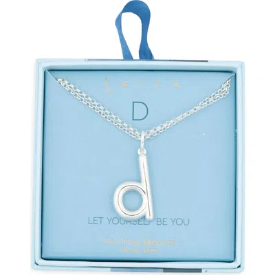 Leith Lowercase Initial Bubble Pendant Necklace In Metallic