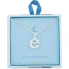 Leith Lowercase Initial Bubble Pendant Necklace In Metallic