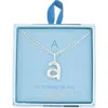 Leith Lowercase Initial Bubble Pendant Necklace In Metallic