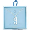Leith Lowercase Initial Bubble Pendant Necklace In Metallic