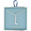 Leith Lowercase Initial Bubble Pendant Necklace In Silver