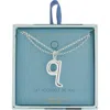 Leith Lowercase Initial Bubble Pendant Necklace In Silver