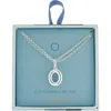 Leith Lowercase Initial Bubble Pendant Necklace In Silver