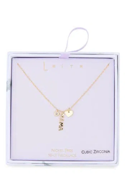 Leith Mama Charm Necklace In Gold