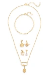 Leith Nature 7-piece Assorted Jewelry Set In Gold