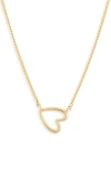 Leith Open Heart Pendant Necklace In Gold