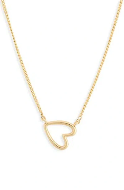 Leith Open Heart Pendant Necklace In Gold
