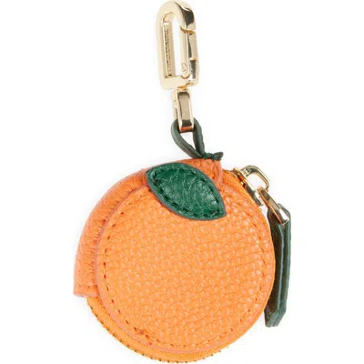 Leith Orange Case Bag Charm In Black