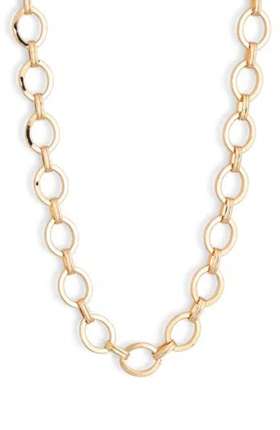 Leith Oval Link Necklace In Gold