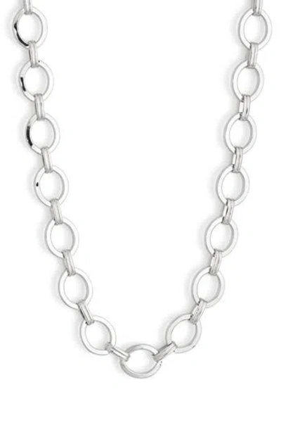Leith Oval Link Necklace In Metallic
