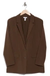 Leith Oversize Blazer In Brown Slate