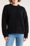 Leith Oversize Eyelash Knit Sweater In Black