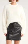 Leith Oversize Eyelash Knit Sweater In White