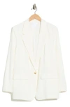 Leith Oversize Peak Lapel Blazer In White