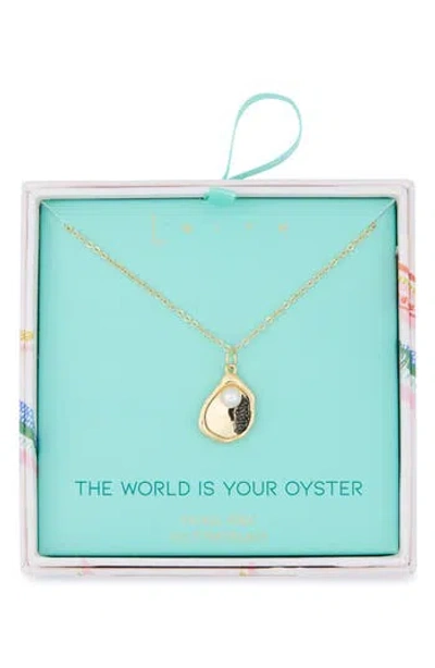 Leith Oyster Shell Faux Pearl Pendant Necklace In Neutral