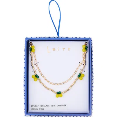 Leith Pack Of 2 Assorted Necklaces In Orange