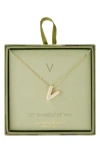 Leith Pavé Cubic Zirconia Initial Pendant Necklace In Gold
