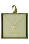 Leith Pavé Cubic Zirconia Initial Pendant Necklace In Gold