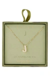 Leith Pavé Cubic Zirconia Initial Pendant Necklace In Gold