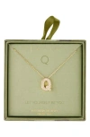 Leith Pavé Cubic Zirconia Initial Pendant Necklace In Gold