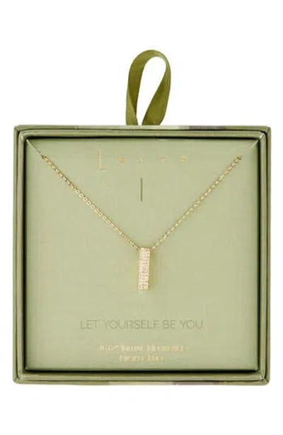 Leith Pavé Cubic Zirconia Initial Pendant Necklace In Gold