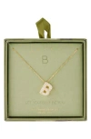 Leith Pavé Cubic Zirconia Initial Pendant Necklace In Gold
