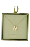 Leith Pavé Cubic Zirconia Initial Pendant Necklace In Gold