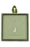 Leith Pavé Cubic Zirconia Initial Pendant Necklace In Silver