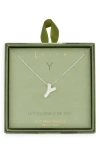 Leith Pavé Cubic Zirconia Initial Pendant Necklace In Silver