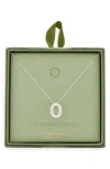Leith Pavé Cubic Zirconia Initial Pendant Necklace In Silver