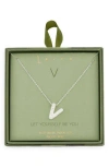 Leith Pavé Cubic Zirconia Initial Pendant Necklace In Silver