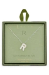 Leith Pavé Cubic Zirconia Initial Pendant Necklace In Gold