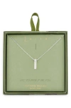 Leith Pavé Cubic Zirconia Initial Pendant Necklace In Neutral