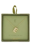 Leith Pavé Cubic Zirconia Initial Pendant Necklace In Gold