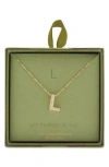 Leith Pavé Cubic Zirconia Initial Pendant Necklace In Gold