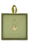 Leith Pavé Cubic Zirconia Initial Pendant Necklace In Gold