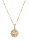 Leith Pavé Cz Soccer Ball Pendant Necklace In Gold