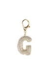 Leith Pavé Initial Bag Charm In Gold
