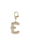 Leith Pavé Initial Bag Charm In Gold
