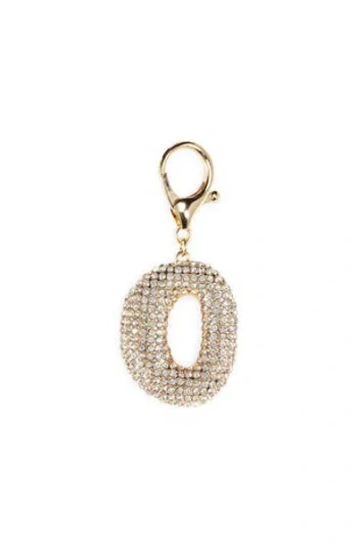 Leith Pavé Initial Bag Charm In Gold