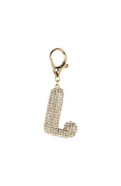 Leith Pavé Initial Bag Charm In Gold
