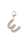 Leith Pavé Initial Bag Charm In Gold